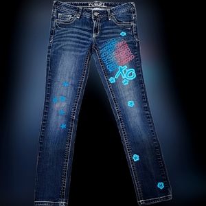 Flower Poeer Flare Jeans